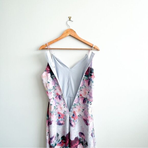 Yumi Dress Floral Maxi Front Tie Lined Flowy Back Zip Women's 6 - Picture 4 of 9